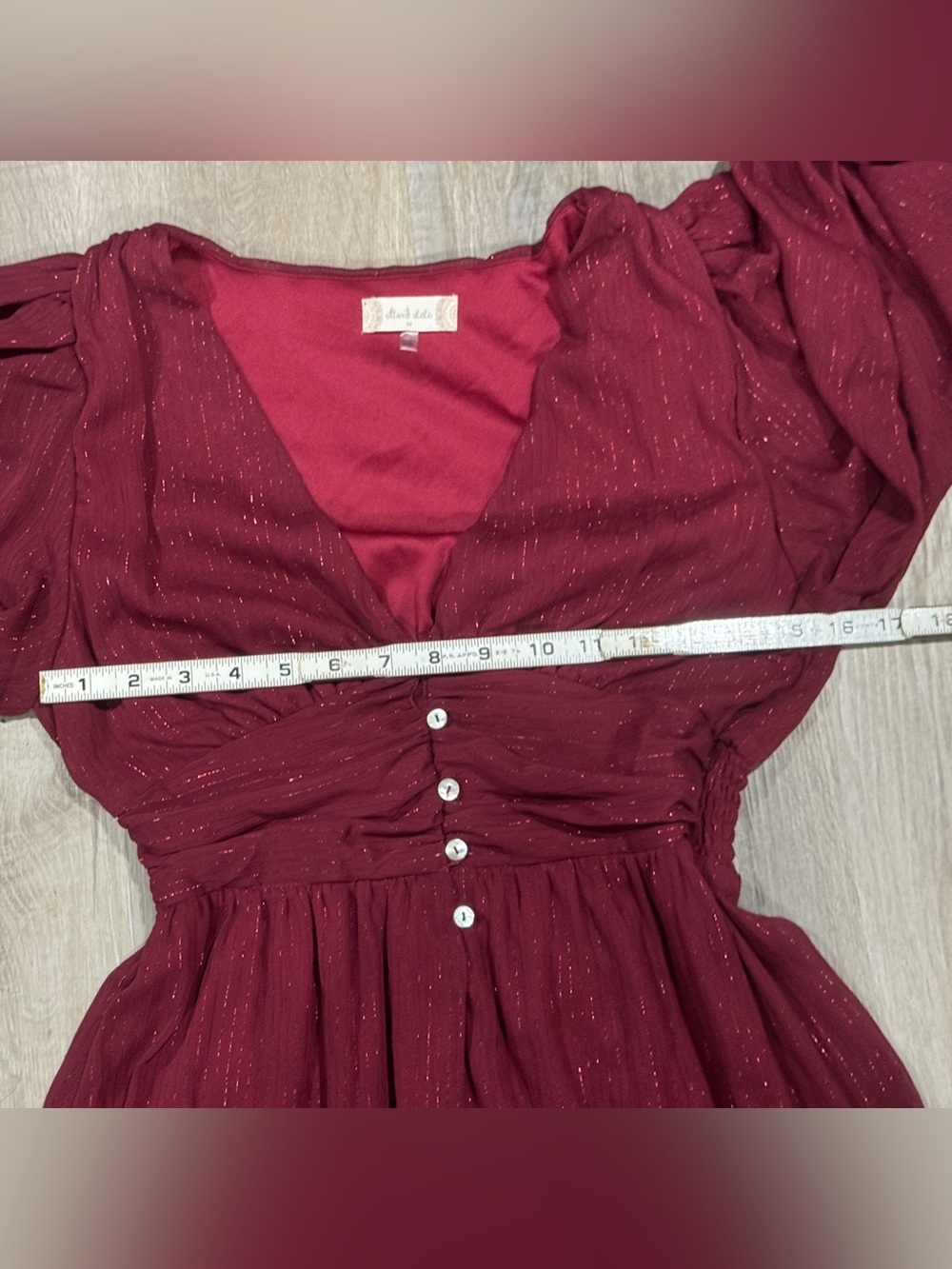 Altar'd State Deep Burgundy Long-Sleeve V-Neck Maxi Dress - Picture 7 of 13